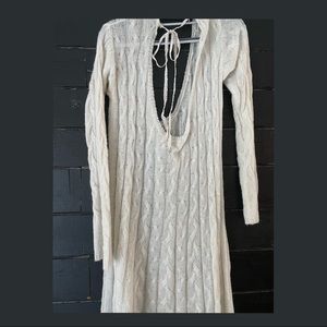 Free people knit sweater slip dress